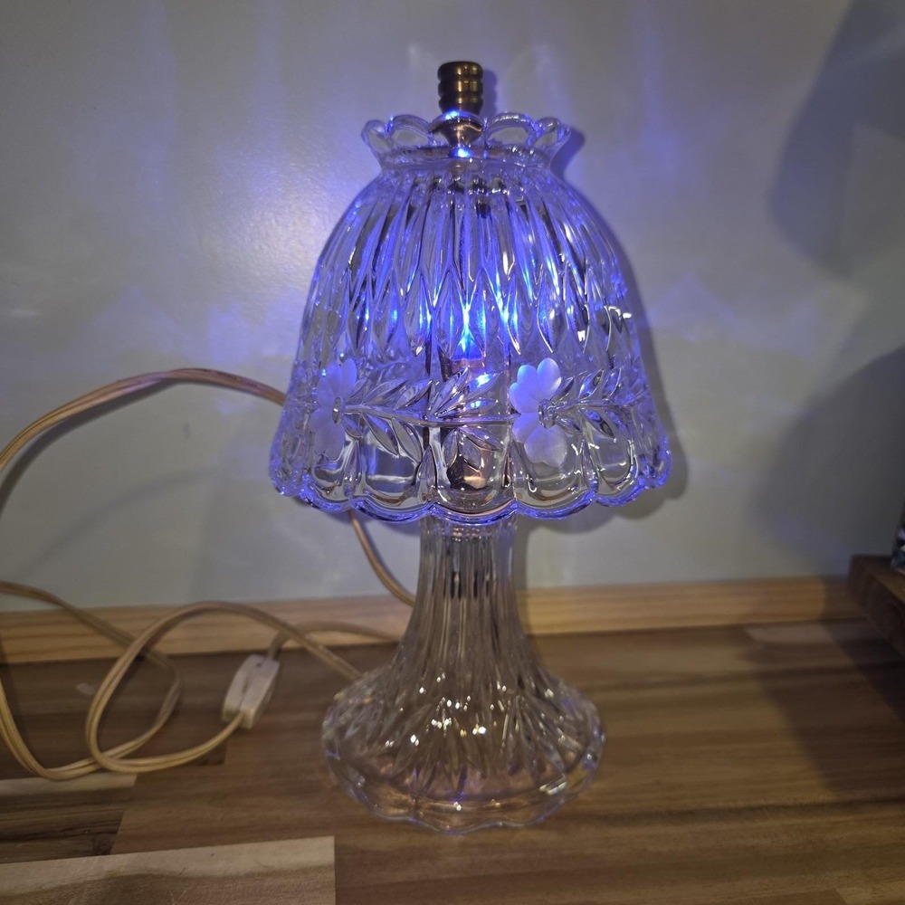 Vintage Princess House Heritage Crystal Romance Vanity‎ Boudoir Lamp 10.5 In
